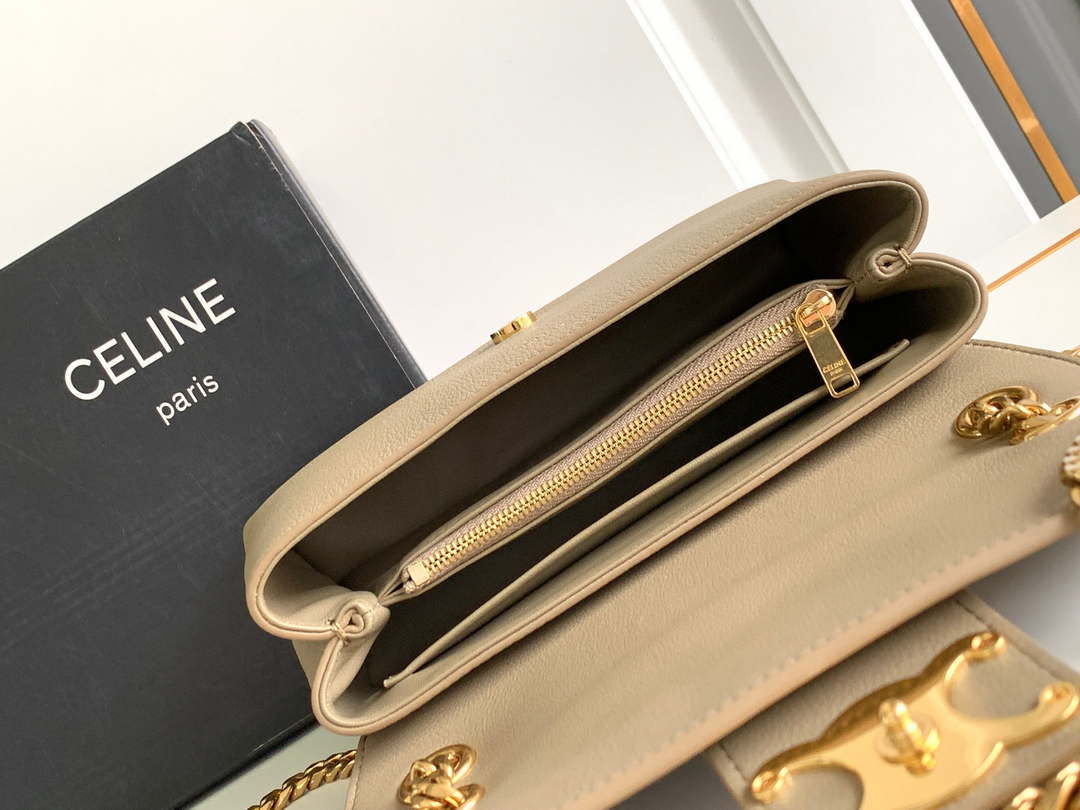 Celine 116593 Teen Celine Victoire Bag In Supple Calfskin Find In Store Apricot