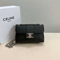 Celine 116593 Teen Celine Victoire Bag In Supple Calfskin Find In Store Black Silver