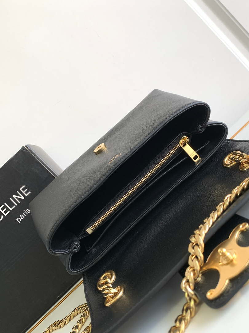 Celine 116593 Teen Celine Victoire Bag In Supple Calfskin Find In Store Black