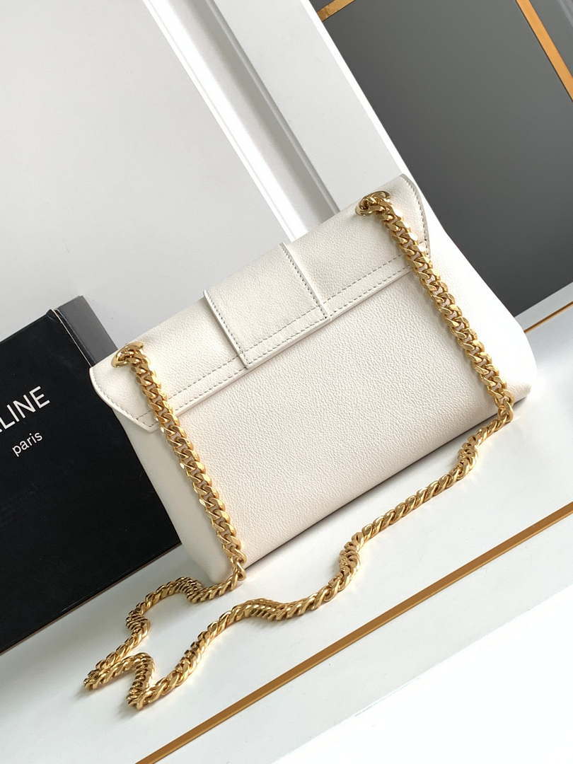Celine 116593 Teen Celine Victoire Bag In Supple Calfskin Find In Store White