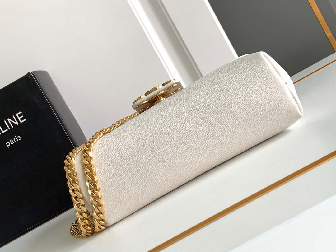 Celine 116593 Teen Celine Victoire Bag In Supple Calfskin Find In Store White