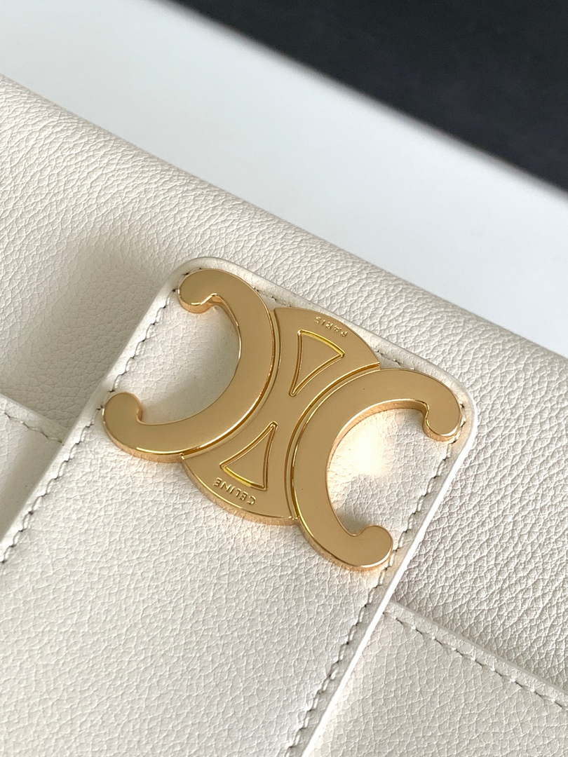 Celine 116593 Teen Celine Victoire Bag In Supple Calfskin Find In Store White