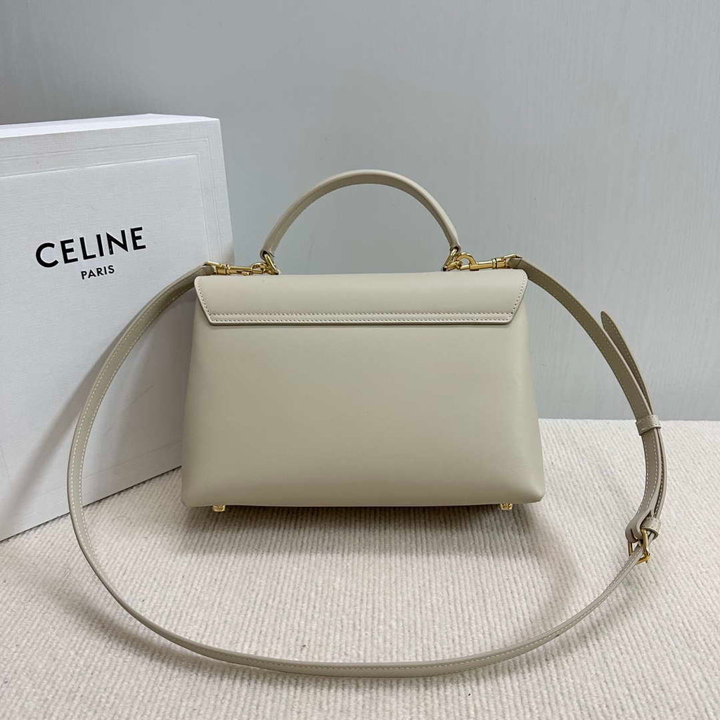 Celine 117523FXK MEDIUM NINO BAG IN SUPPLE GRAINED CALFSKIN Apricot