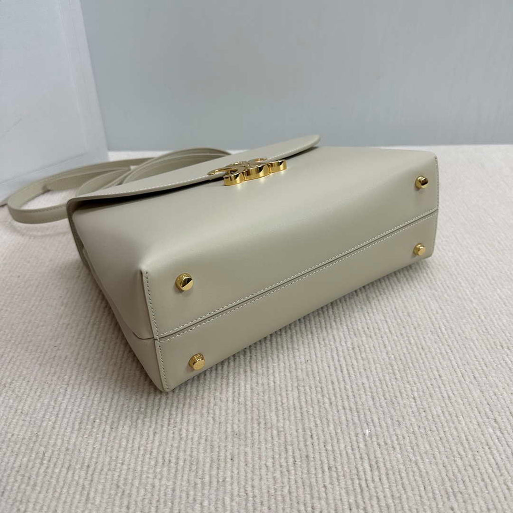Celine 117523FXK MEDIUM NINO BAG IN SUPPLE GRAINED CALFSKIN Apricot