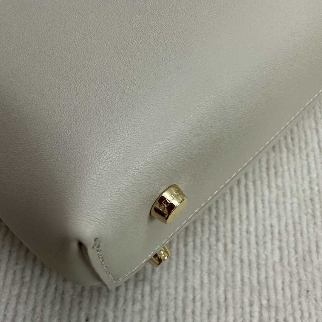 Celine 117523FXK MEDIUM NINO BAG IN SUPPLE GRAINED CALFSKIN Apricot