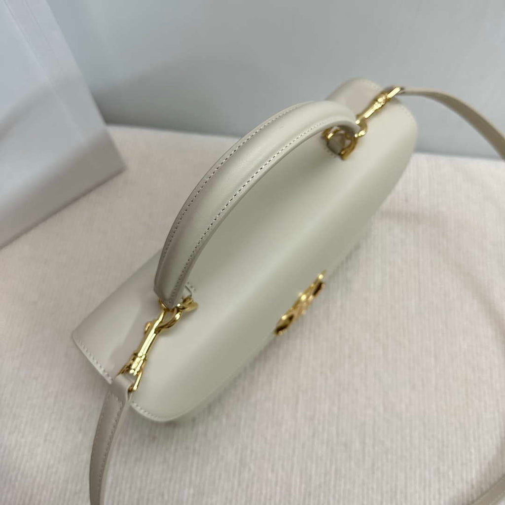 Celine 117523FXK MEDIUM NINO BAG IN SUPPLE GRAINED CALFSKIN Apricot