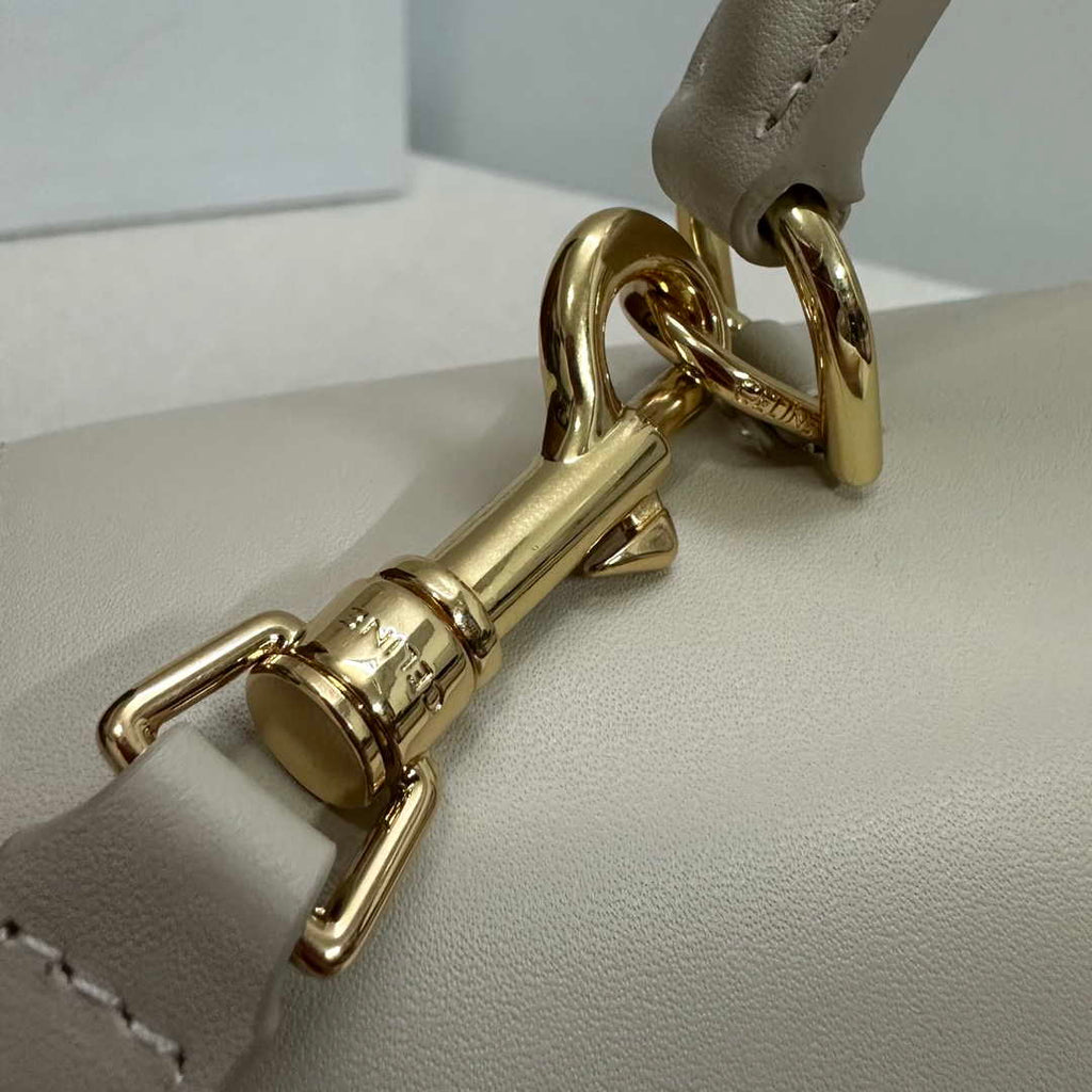 Celine 117523FXK MEDIUM NINO BAG IN SUPPLE GRAINED CALFSKIN Apricot