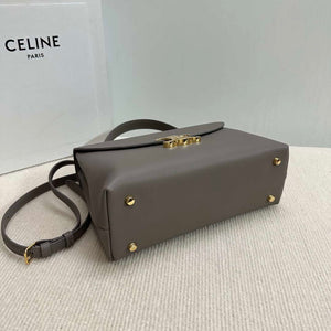 Celine 117523FXK MEDIUM NINO BAG IN SUPPLE GRAINED CALFSKIN Brown Gray - Default Title - View 9