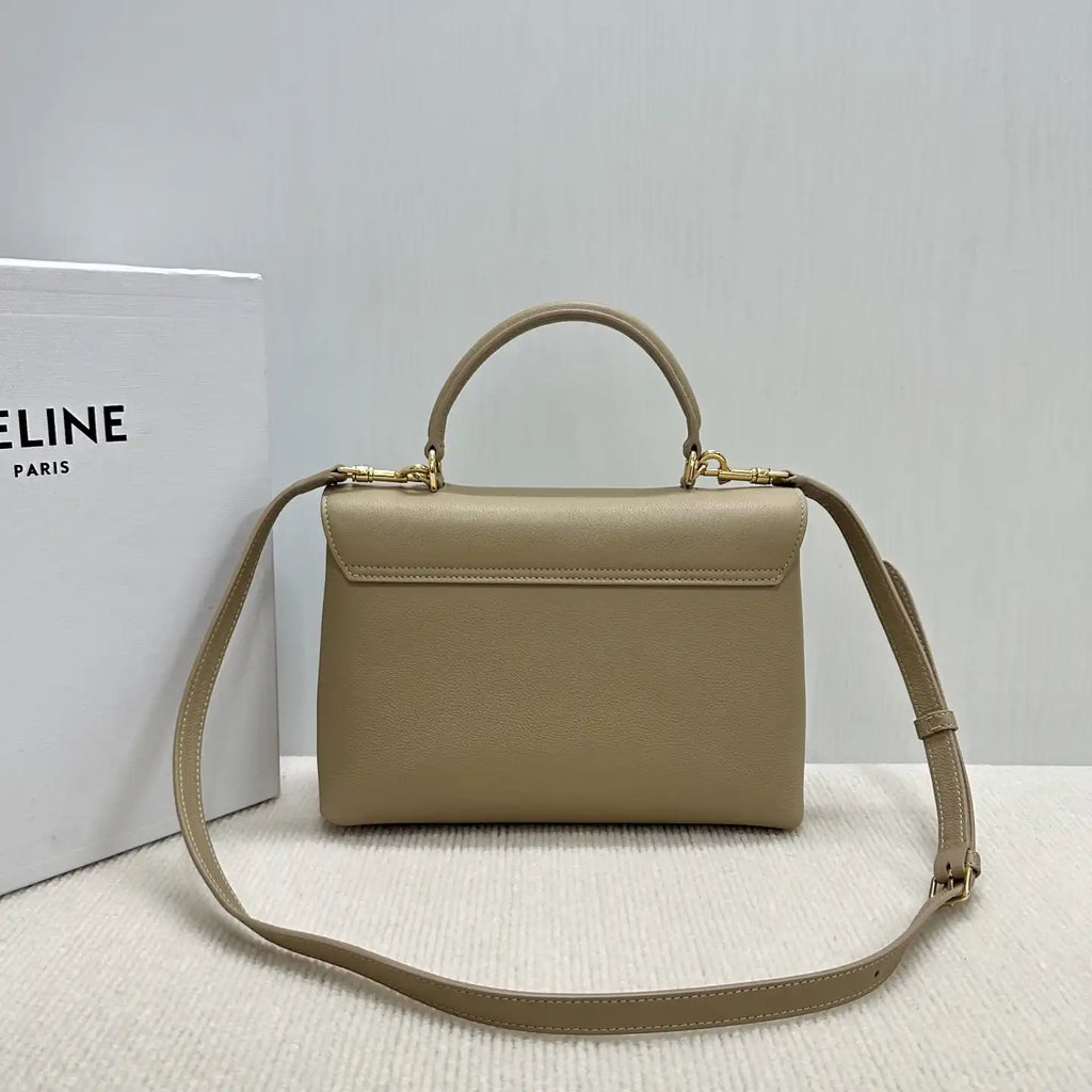 Celine 117523FXK MEDIUM NINO BAG IN SUPPLE GRAINED CALFSKIN Cappuccino