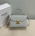 Celine 117523FXK MEDIUM NINO BAG IN SUPPLE GRAINED CALFSKIN Gray