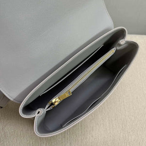 Celine 117523FXK MEDIUM NINO BAG IN SUPPLE GRAINED CALFSKIN Gray - Default Title - View 9