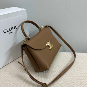 Celine 117523FXK MEDIUM NINO BAG IN SUPPLE GRAINED CALFSKIN Brown - Default Title - View 3