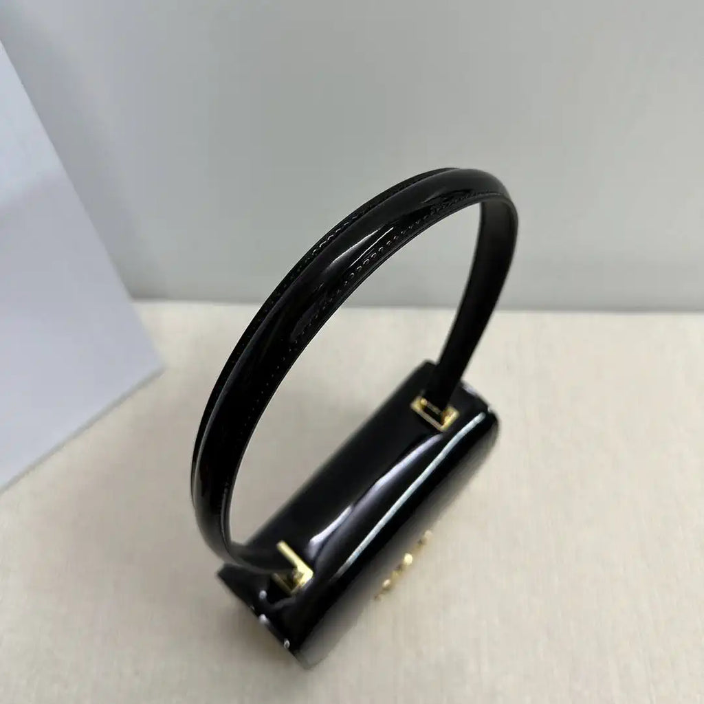 Celine 118053 TEEN GARANCE bag in PATENT CALFSKIN Black & Beige