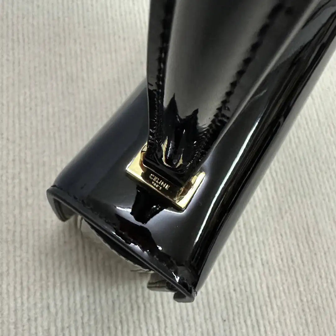 Celine 118053 TEEN GARANCE bag in PATENT CALFSKIN Black