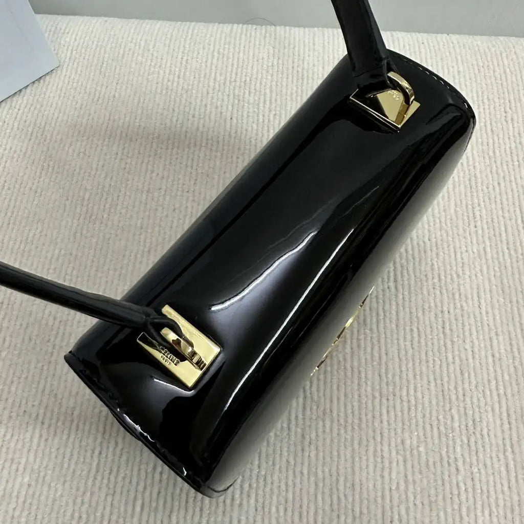 Celine 118053 TEEN GARANCE bag in PATENT CALFSKIN Black