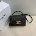 Celine 118113FRH TEEN Nino Bag in Triomphe Canvas Tan