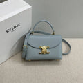 Celine 118113FRH TEEN Nino Bag in SUPPLE Smoth CALFSKIN Blue