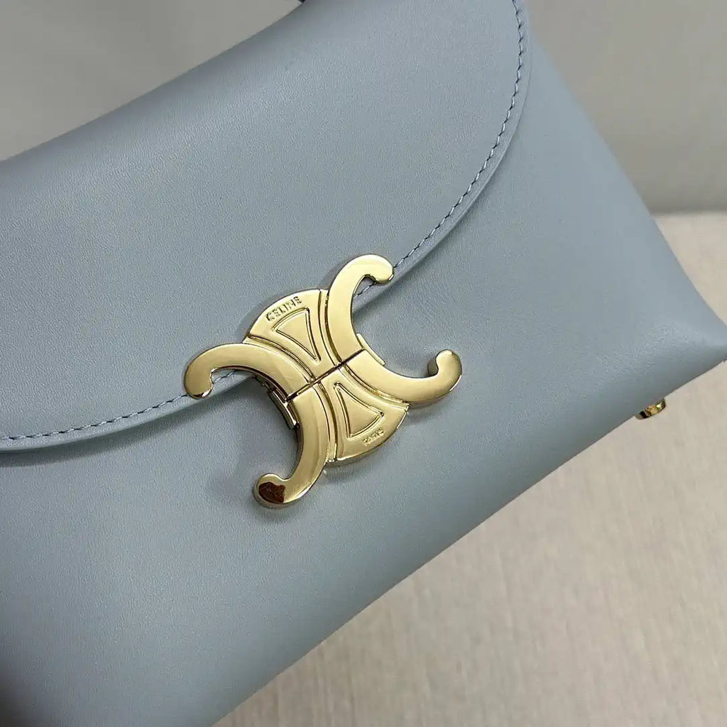Celine 118113FRH TEEN Nino Bag in SUPPLE Smoth CALFSKIN Blue