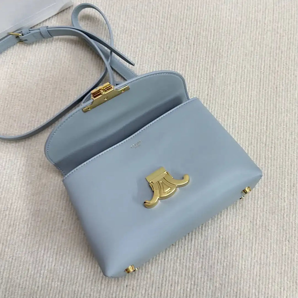Celine 118113FRH TEEN Nino Bag in SUPPLE Smoth CALFSKIN Blue