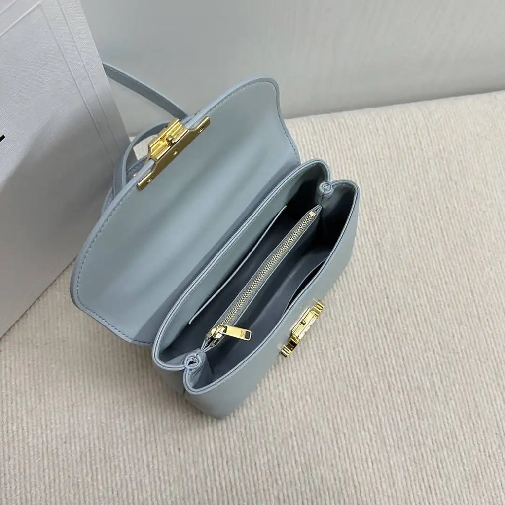Celine 118113FRH TEEN Nino Bag in SUPPLE Smoth CALFSKIN Blue