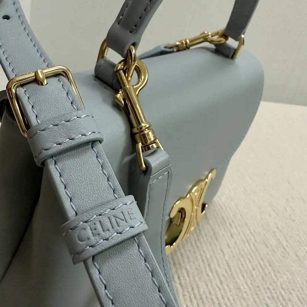Celine 118113FRH TEEN Nino Bag in SUPPLE Smoth CALFSKIN Blue
