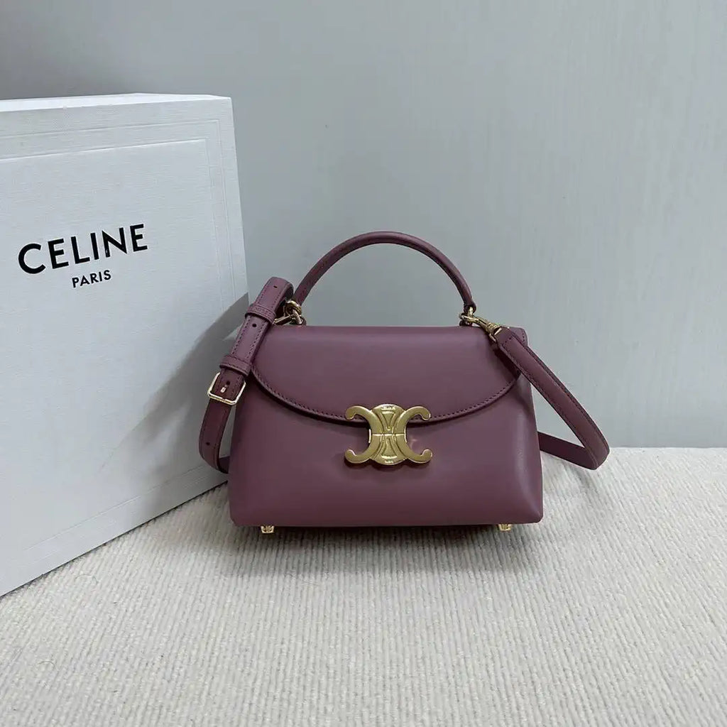 Celine 118113FRH TEEN Nino Bag in SUPPLE Smoth CALFSKIN Wine Red