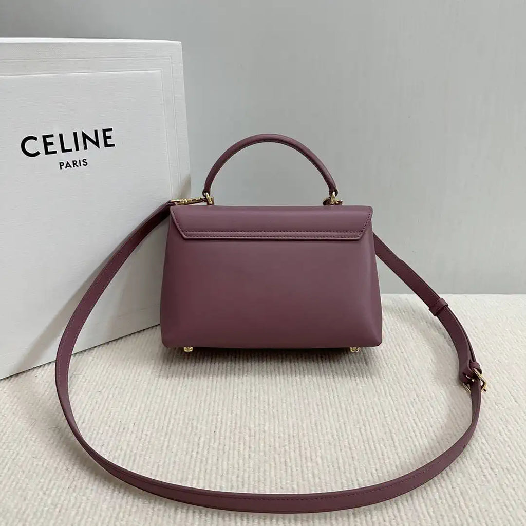 Celine 118113FRH TEEN Nino Bag in SUPPLE Smoth CALFSKIN Wine Red