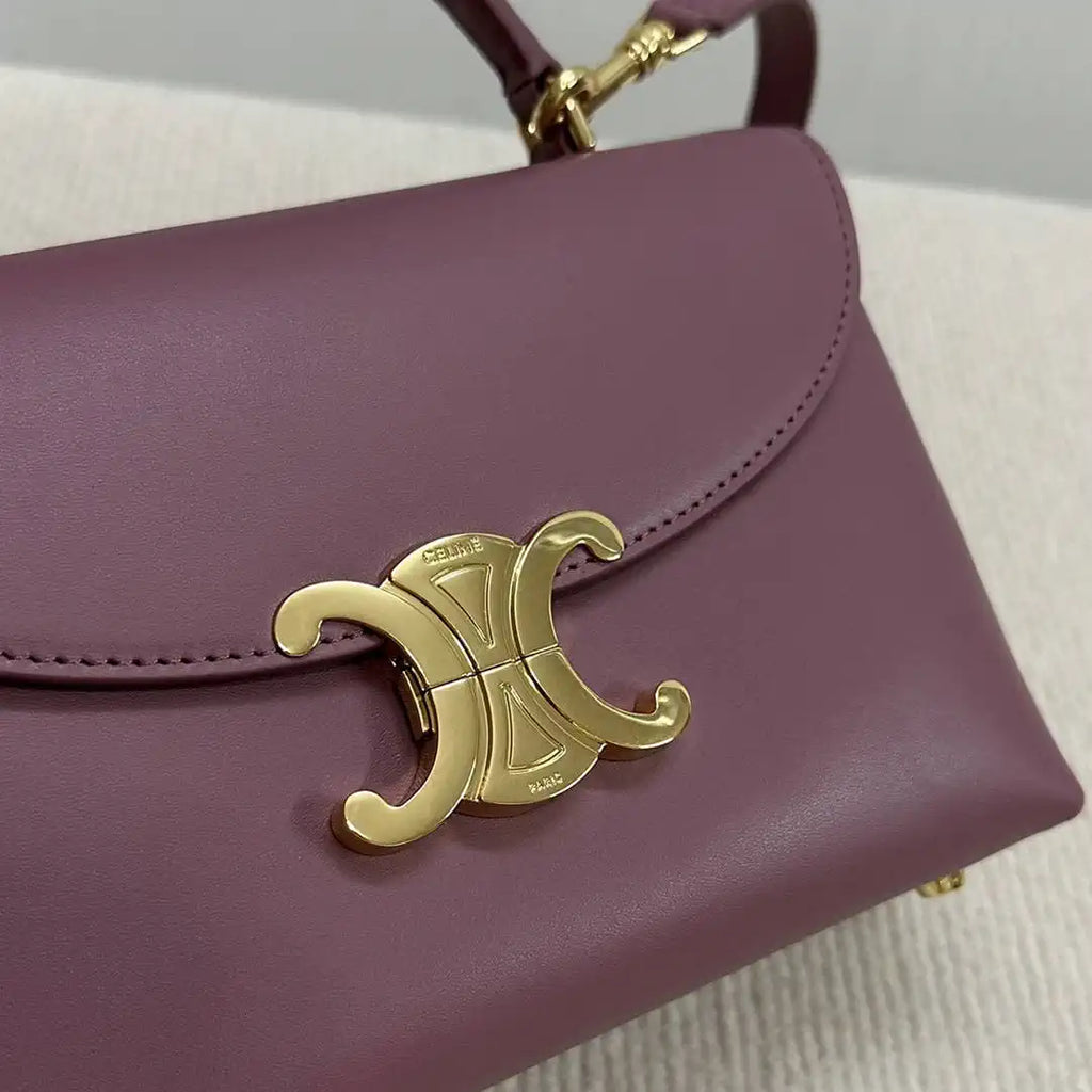 Celine 118113FRH TEEN Nino Bag in SUPPLE Smoth CALFSKIN Wine Red