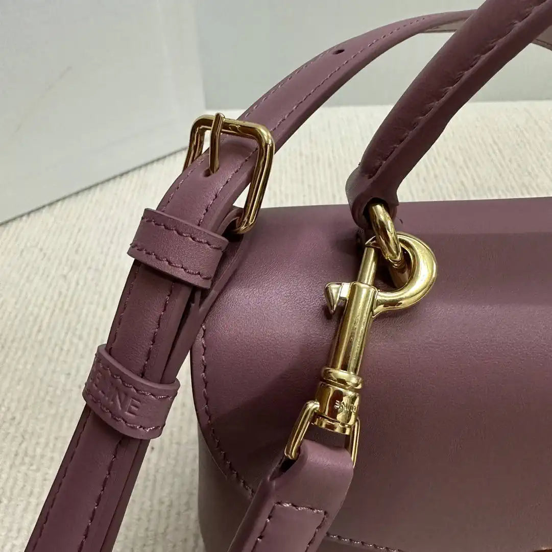 Celine 118113FRH TEEN Nino Bag in SUPPLE Smoth CALFSKIN Wine Red