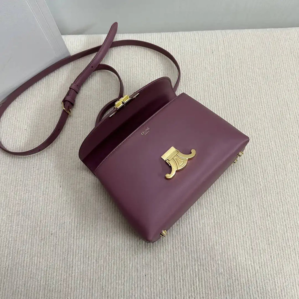 Celine 118113FRH TEEN Nino Bag in SUPPLE Smoth CALFSKIN Wine Red