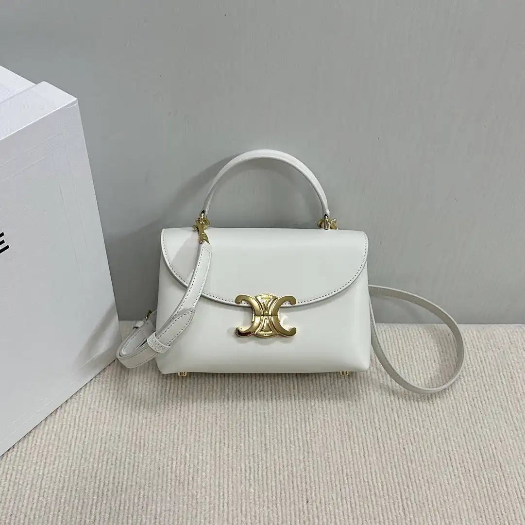 Celine 118113FRH TEEN Nino Bag in SUPPLE Smoth CALFSKIN White