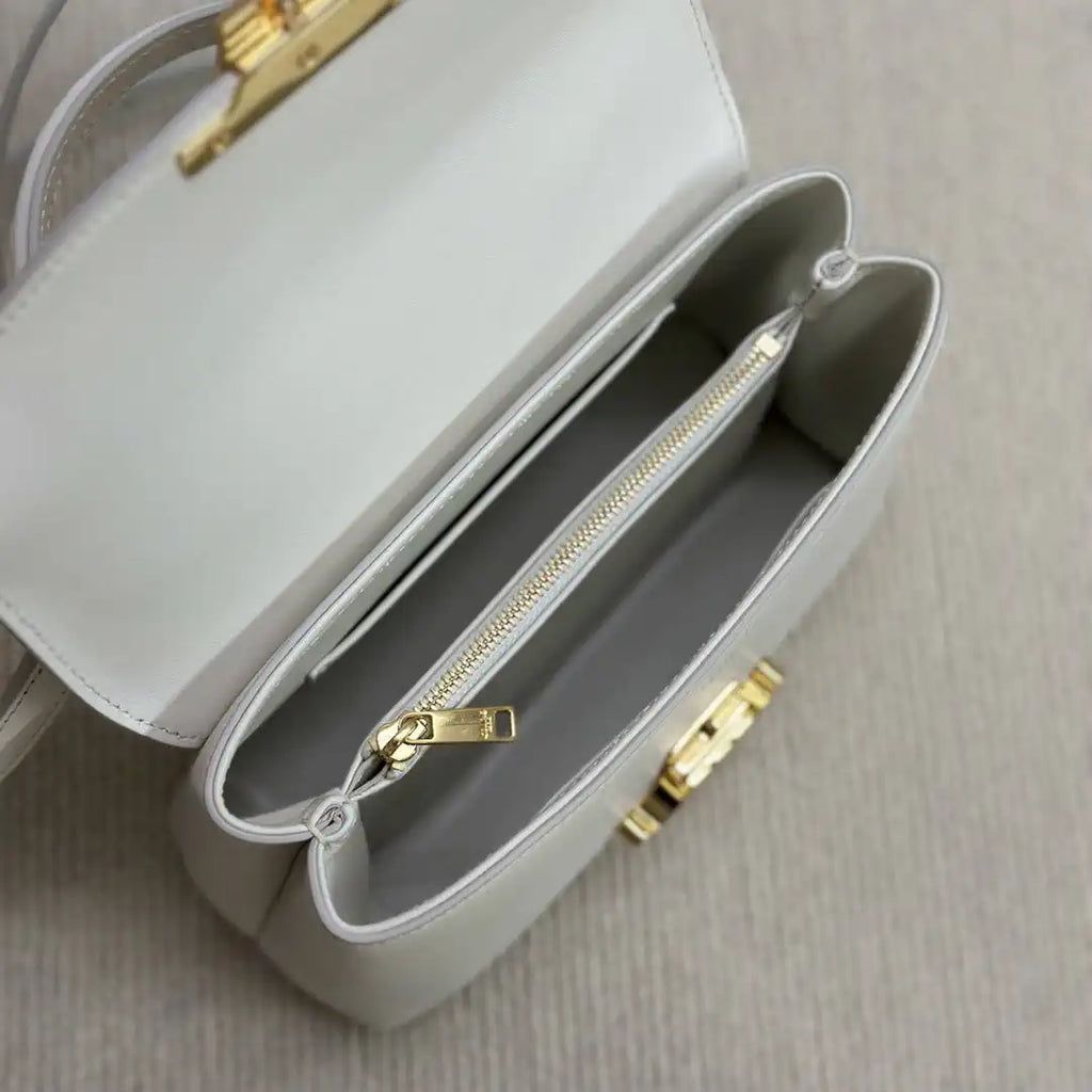 Celine 118113FRH TEEN Nino Bag in SUPPLE Smoth CALFSKIN White