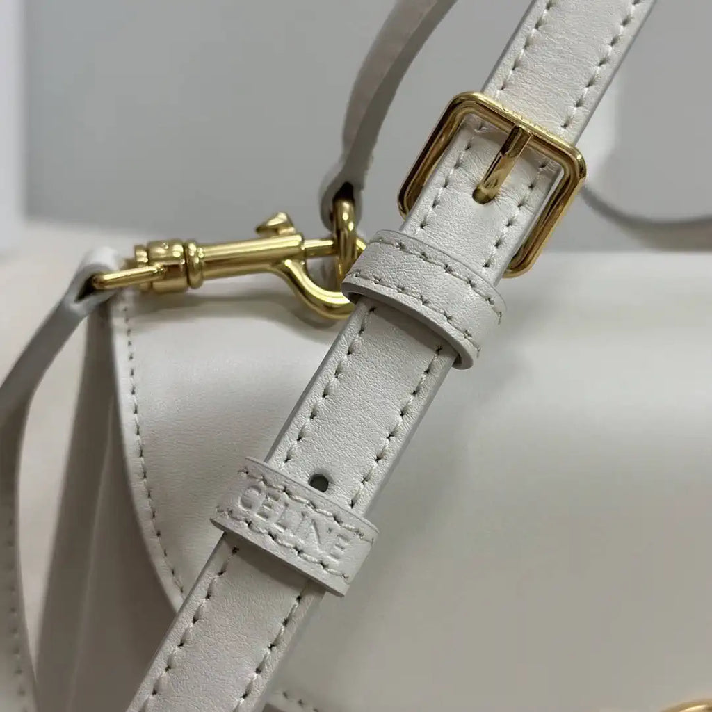 Celine 118113FRH TEEN Nino Bag in SUPPLE Smoth CALFSKIN White