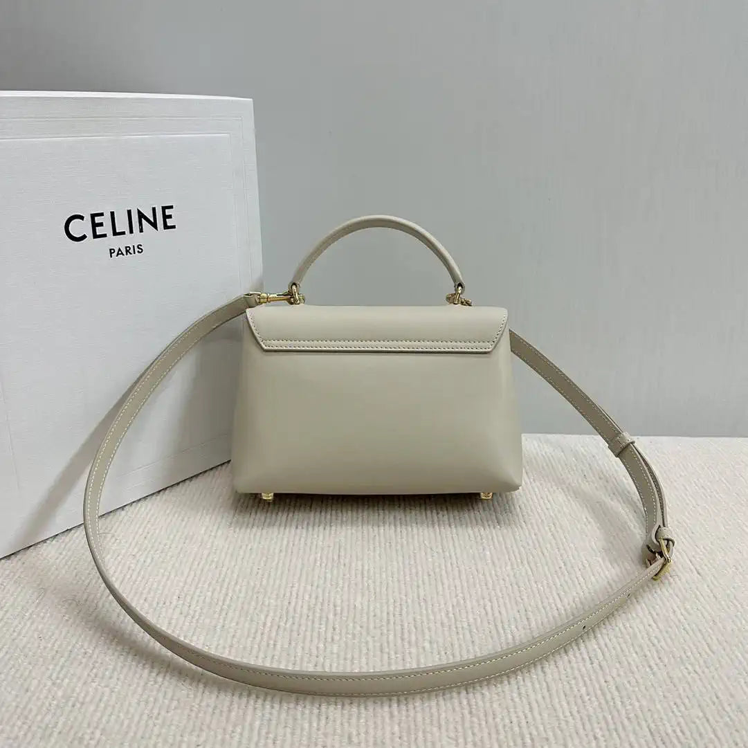 Celine 118113FRH TEEN Nino Bag in SUPPLE Smoth CALFSKIN Beige