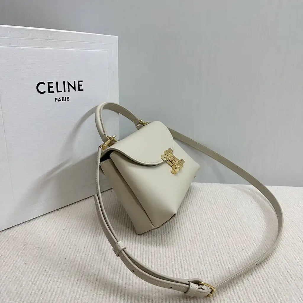 Celine 118113FRH TEEN Nino Bag in SUPPLE Smoth CALFSKIN Beige