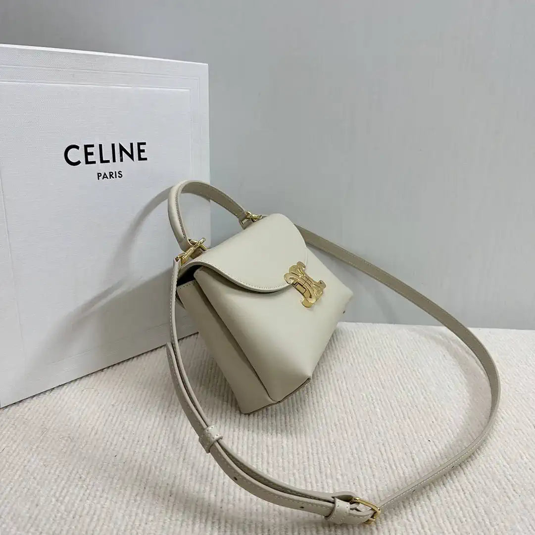 Celine 118113FRH TEEN Nino Bag in SUPPLE Smoth CALFSKIN Beige