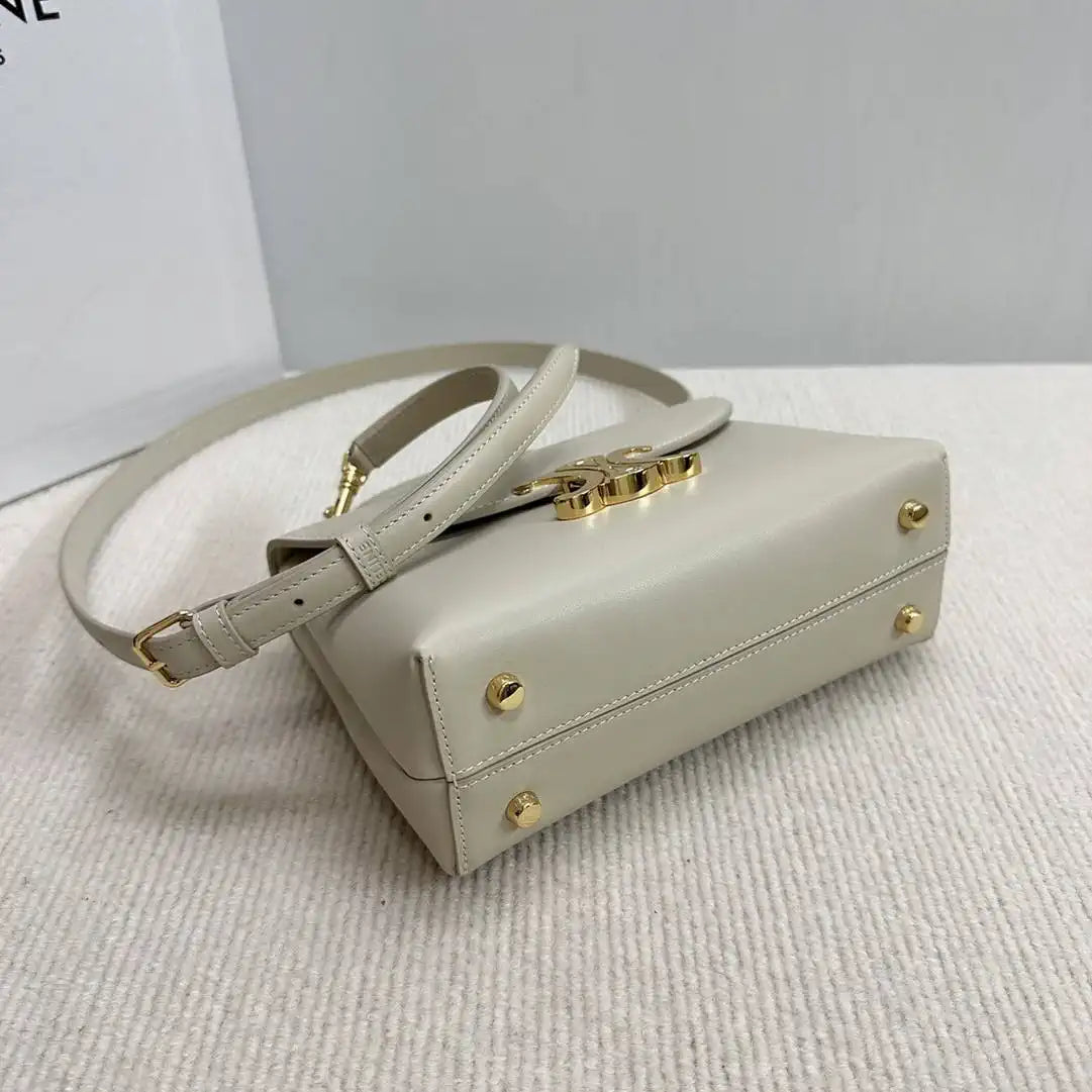 Celine 118113FRH TEEN Nino Bag in SUPPLE Smoth CALFSKIN Beige