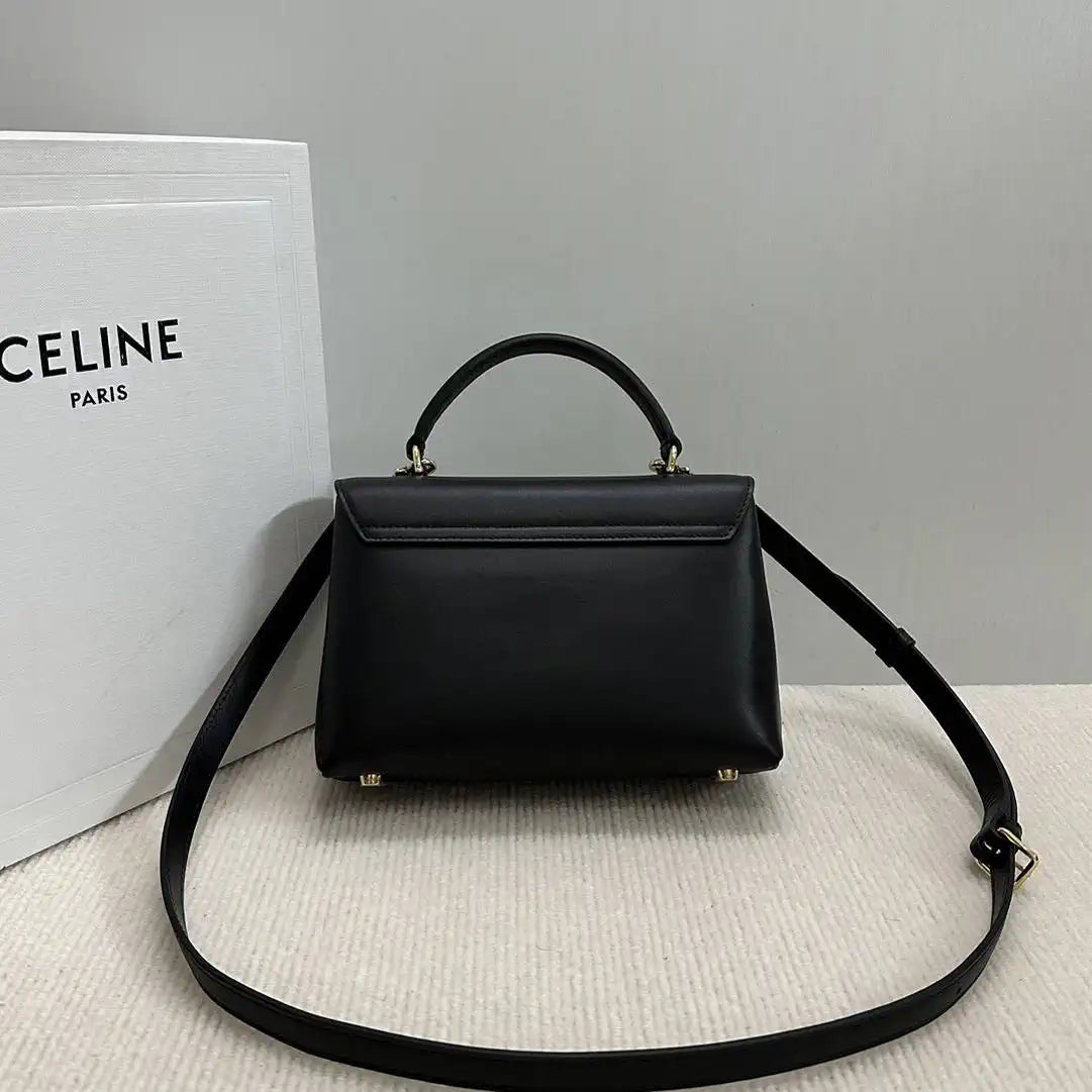 Celine 118113FRH TEEN Nino Bag in SUPPLE Smoth CALFSKIN Black