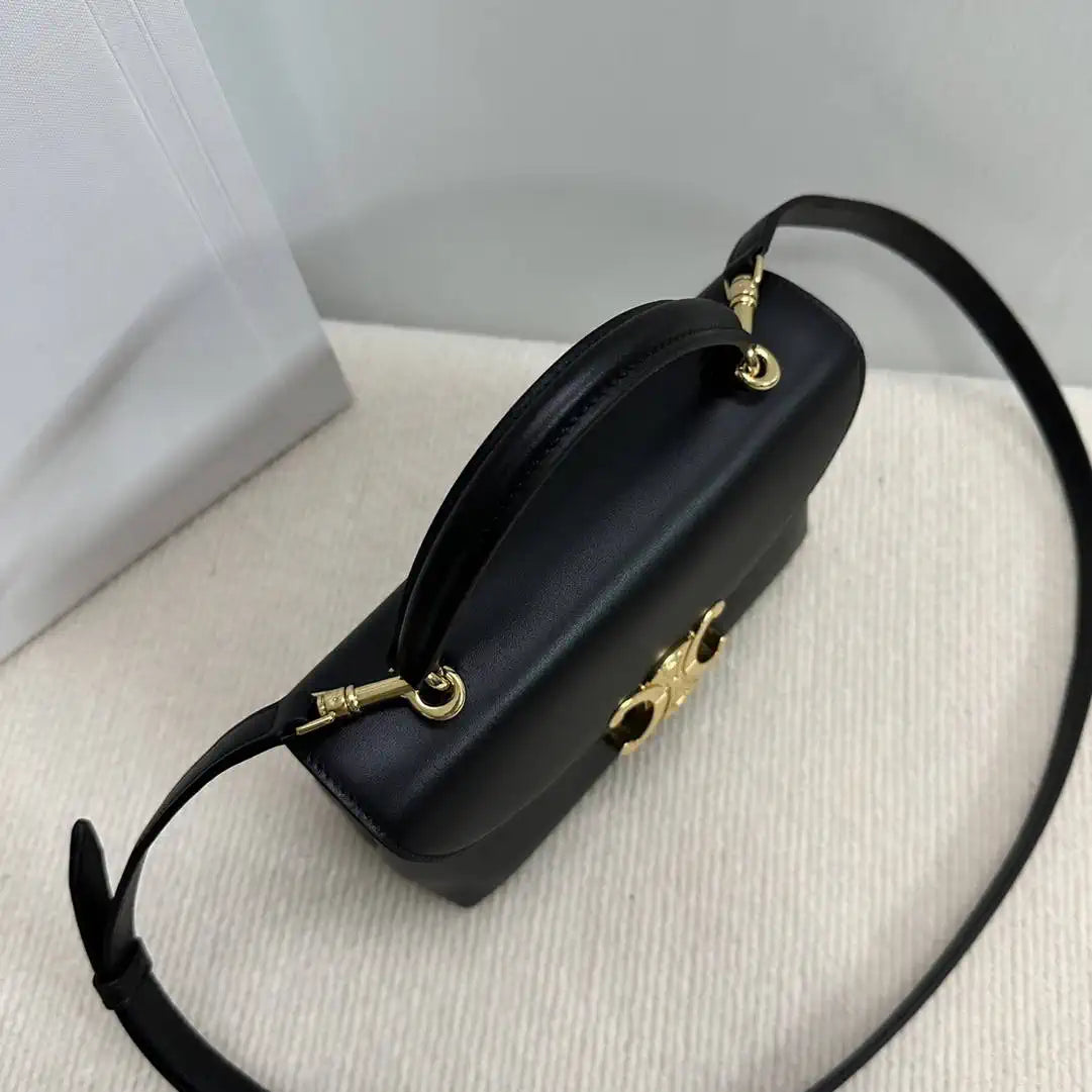 Celine 118113FRH TEEN Nino Bag in SUPPLE Smoth CALFSKIN Black