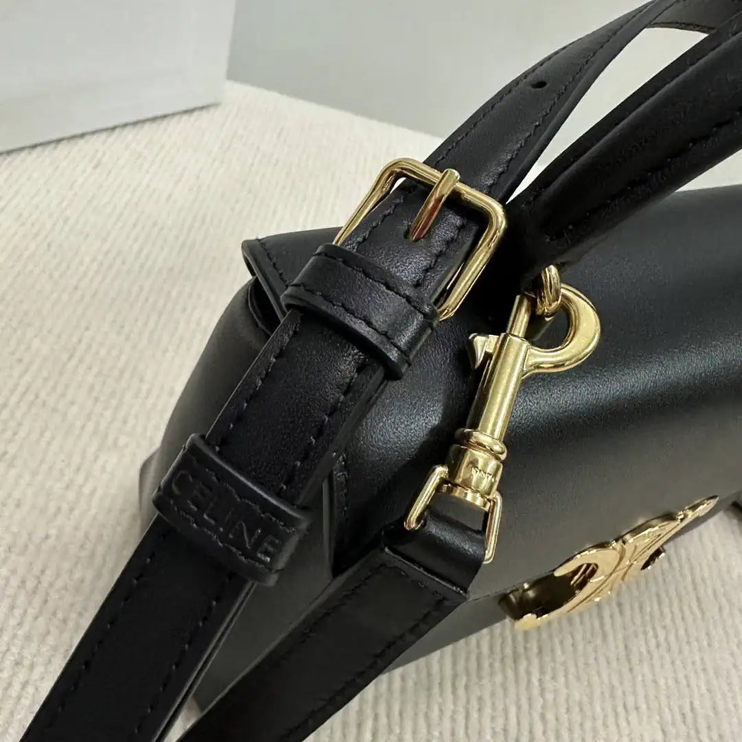 Celine 118113FRH TEEN Nino Bag in SUPPLE Smoth CALFSKIN Black