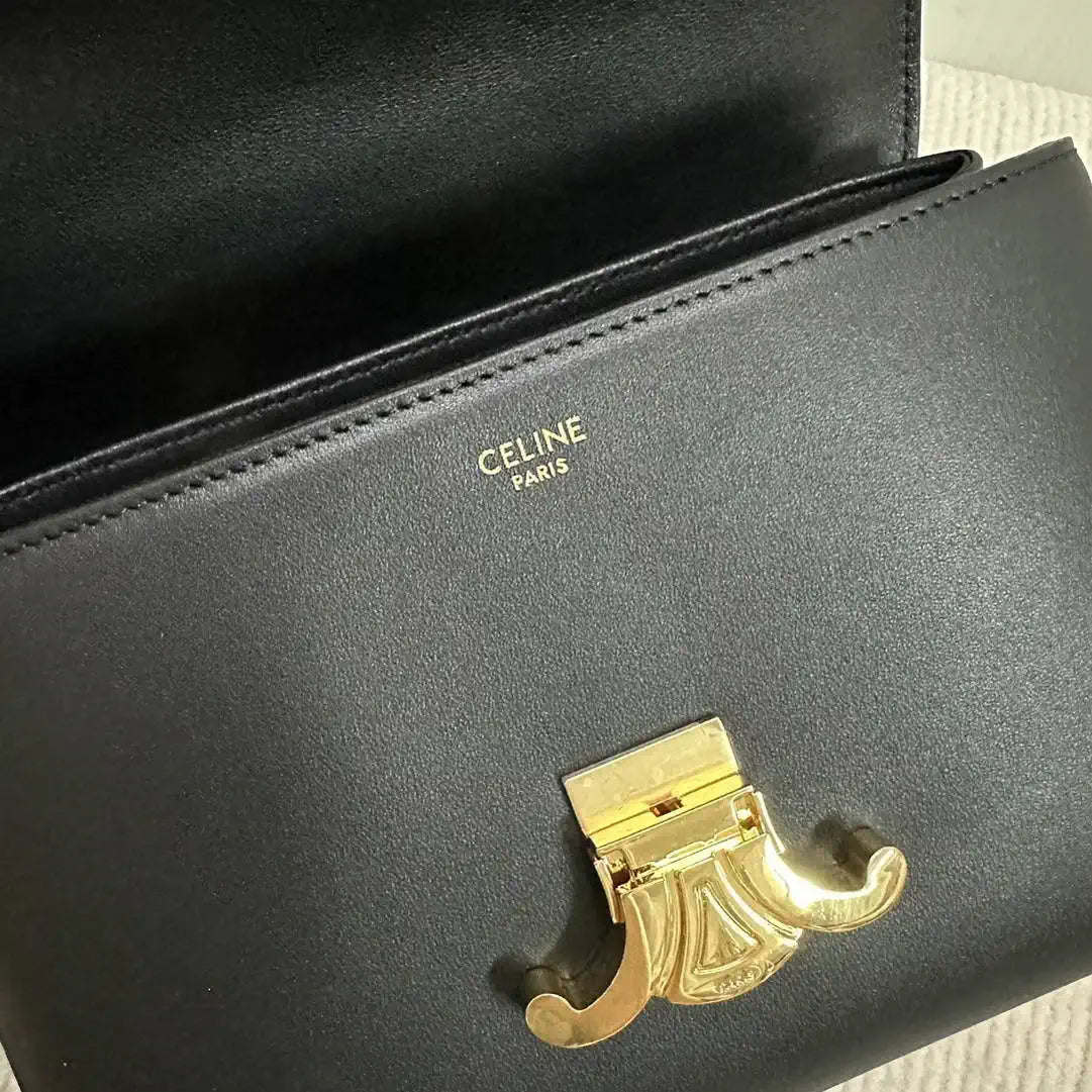 Celine 118113FRH TEEN Nino Bag in SUPPLE Smoth CALFSKIN Black