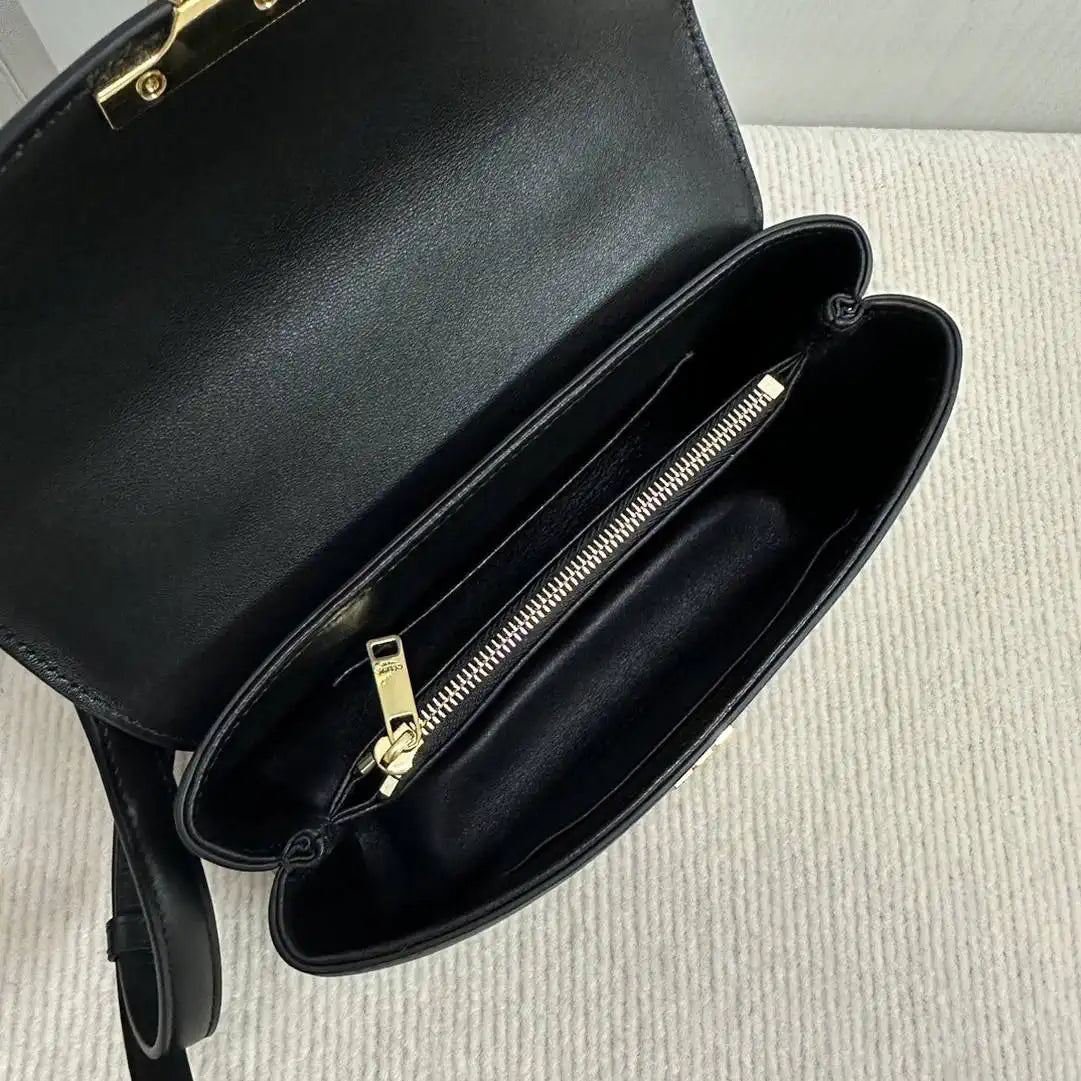 Celine 118113FRH TEEN Nino Bag in SUPPLE Smoth CALFSKIN Black