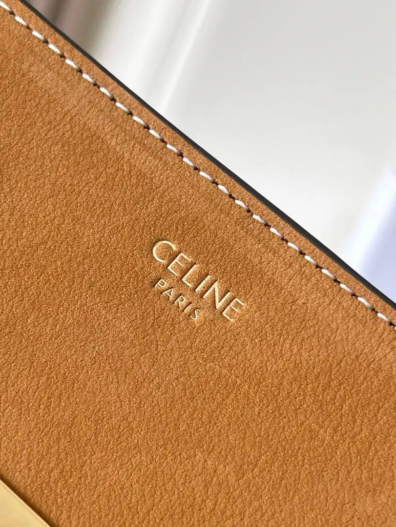 Celine 118113FRH TEEN NINO BAG IN SUPPLE Suede Leather Brown