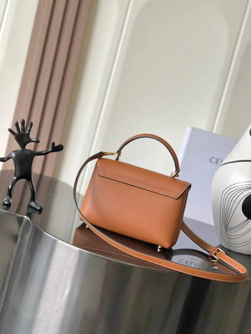 Celine 118113FRH TEEN Nino Bag in Triomphe Canvas Brown