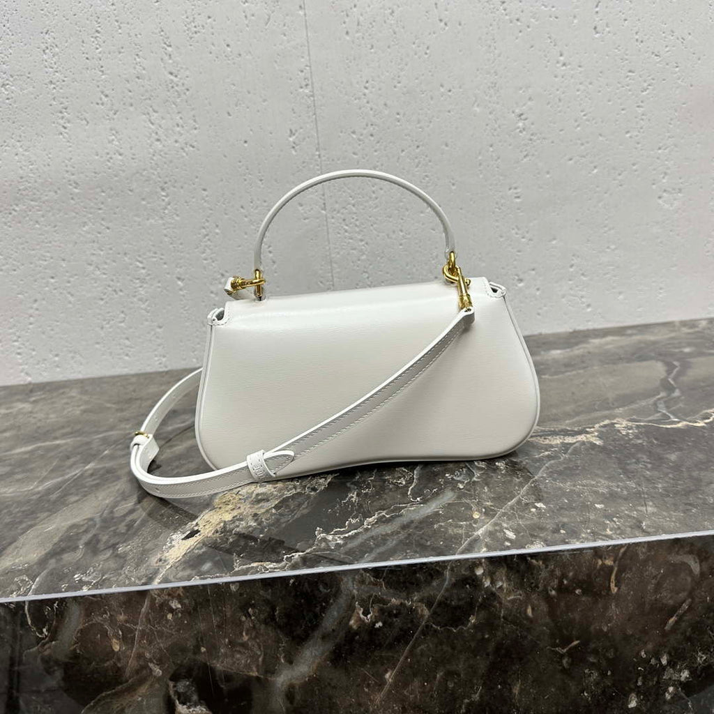 Celine 119533BF4 Teen Celine Lola in Shiny Calfskin White