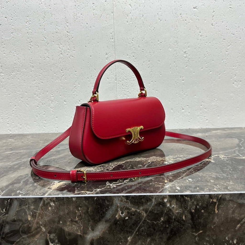 Celine 119533BF4 Teen Celine Lola in Shiny Calfskin Red