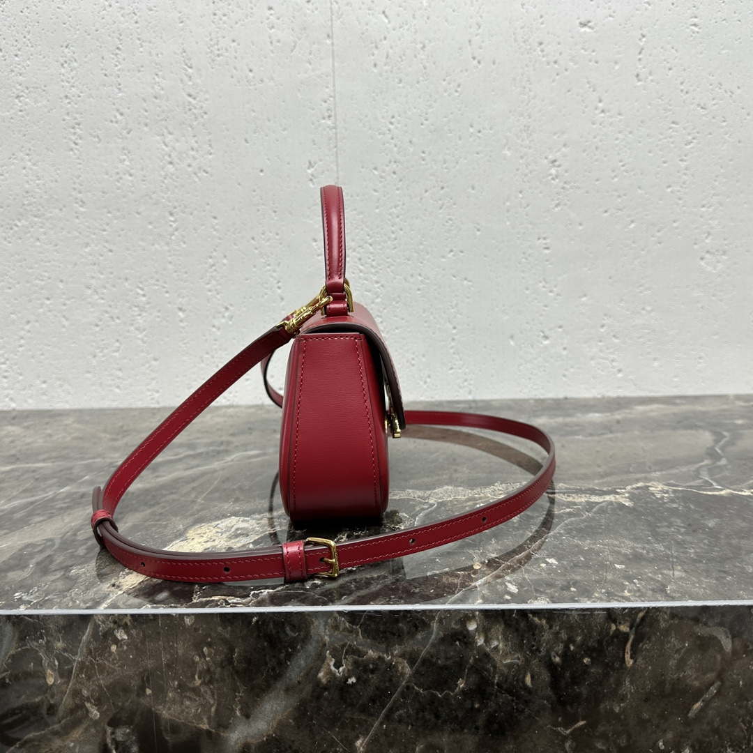 Celine 119533BF4 Teen Celine Lola in Shiny Calfskin Red
