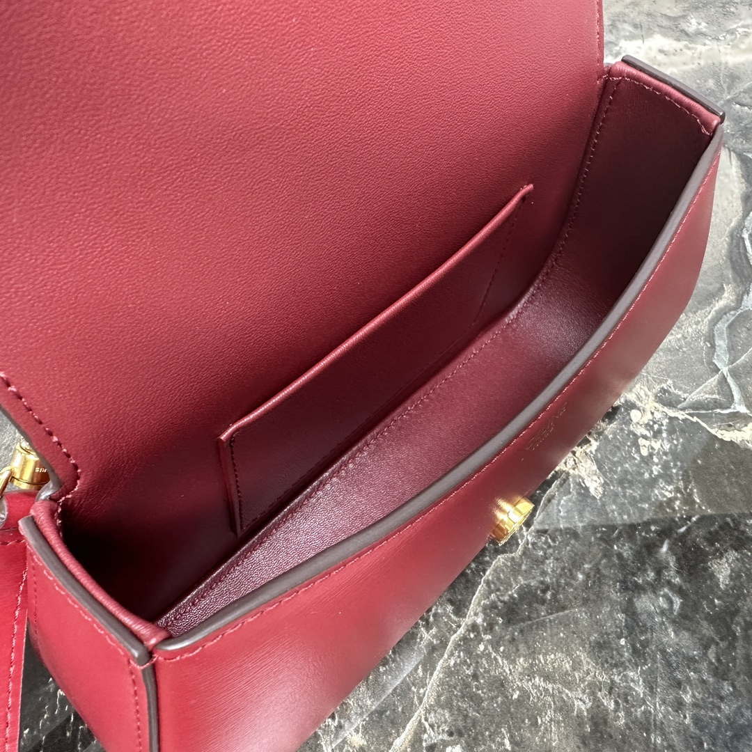 Celine 119533BF4 Teen Celine Lola in Shiny Calfskin Red