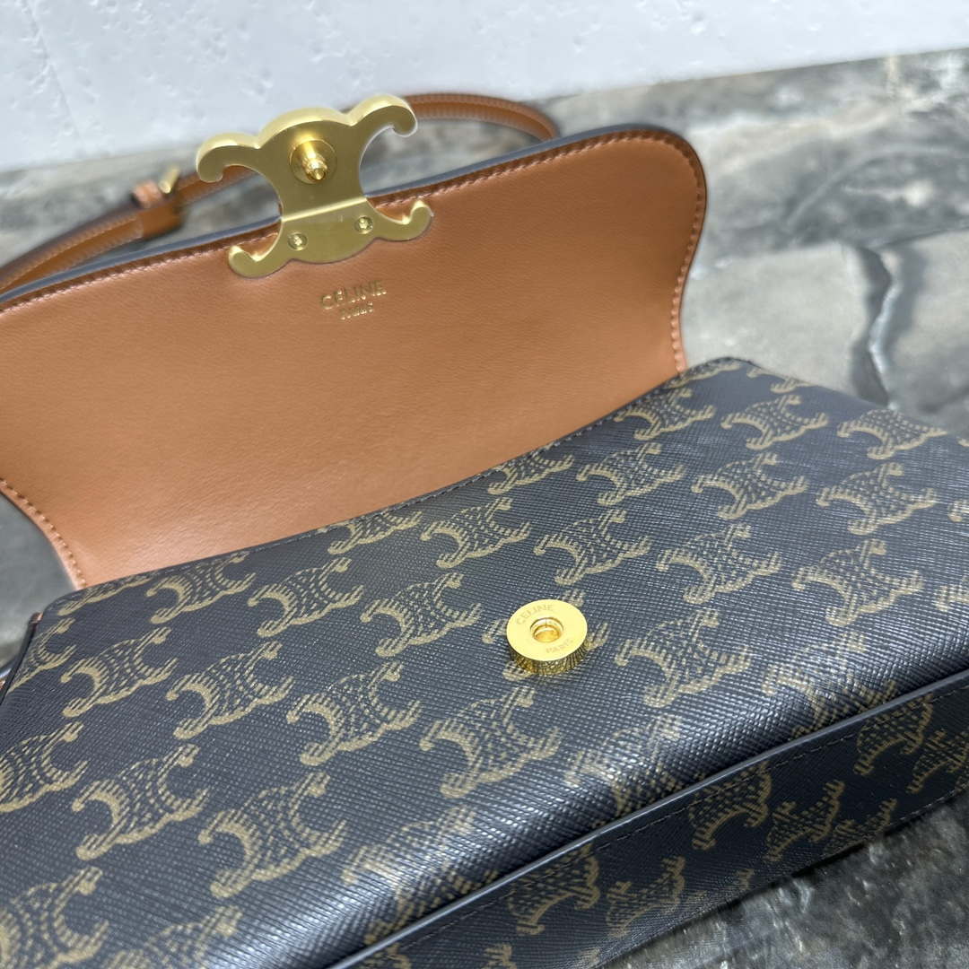 Celine 119533BF4 Teen Celine Lola in Triomphe Canvas
