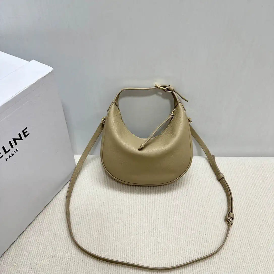 Celine 120723 Teen Celine Lulu IN Grained calfskin Apricot